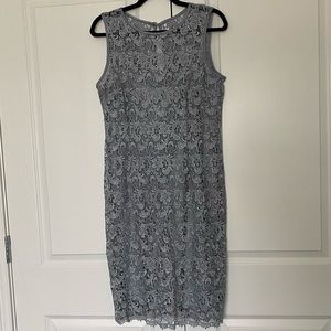 Gray Lace Semi-Formal Dress Size 10